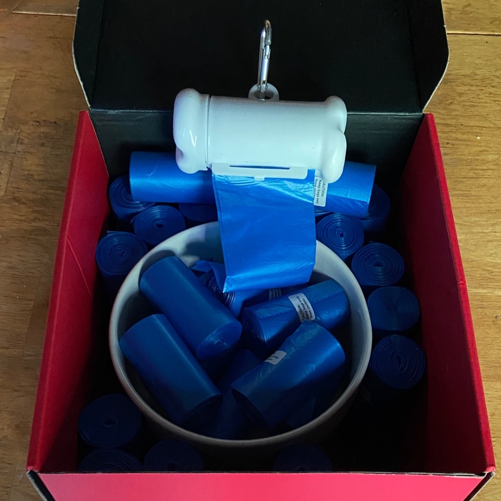 Dog Waste Bag Dispenser Starter Kit - Blue